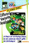 A Pack of 10 Flying Discs