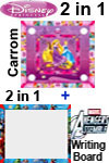 Set of one Carrom Board -Theme 'Disney Princess + one Writing Board -Theme 'Marvel Avengers Assemble'