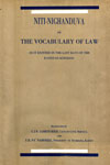 Niti - Nighanduva or The Vocabulary of Law As It Existed In The Last Days of The Kandyan Kingdom