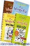 Diary of a Wimpy Kid Collection (4 Books Set) With CD