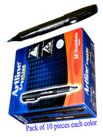 Artline Ergoline Roller Ball Pen 0.7mm Colors Blue, Green, Black & Red (40 Pens)