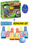 Ben 10 Omniverse Junior Puzzles + Doraemon Bowling Set